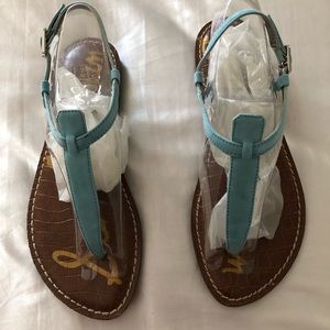 Sam Edelman Blue Suede Sandals 6.5